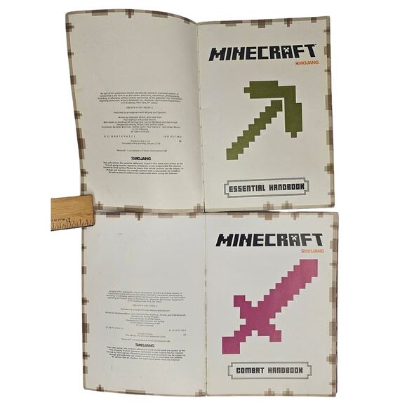 LOT of 2 MINECRAFT Essential Handbook Combat Handbook Scholastic Softcover - Picture 4 of 5